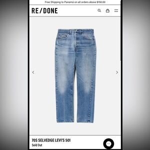 VINTAGE 70S SELVEDGE LEVI'S 501

From shop re/done